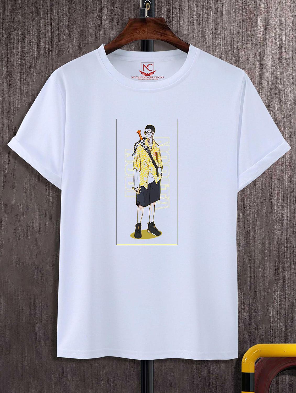 unisex white polyester graphic print t-shirt - 20856781 - Zoom Image - 0