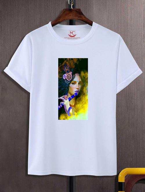 unisex white graphic printed t-shirt - 20856790 -  Standard Image - 0