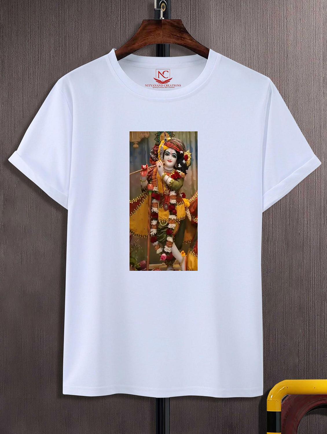 unisex white polyester graphic print t-shirt - 20856794 - Zoom Image - 0