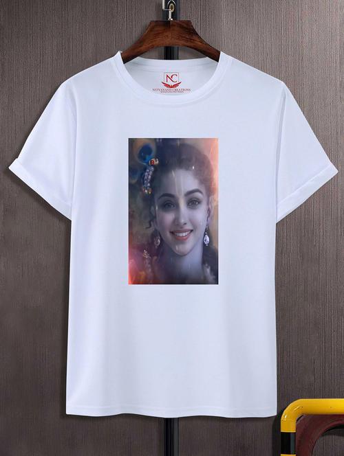 unisex white graphic printed t-shirt - 20856796 -  Standard Image - 0