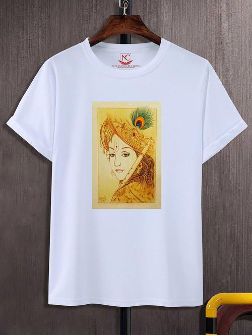 unisex white graphic printed t-shirt - 20856798 -  Standard Image - 0