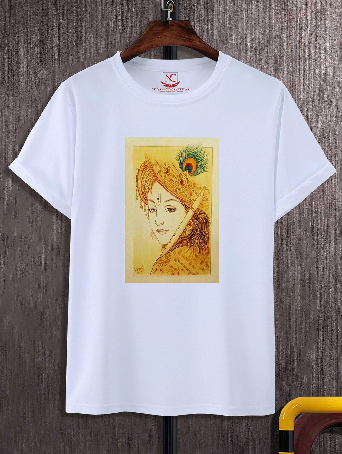 unisex white graphic printed t-shirt - 20856798 -  Zoom Image - 0