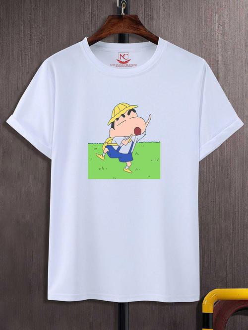 unisex white graphic printed t-shirt - 20856801 - Standard Image - 0