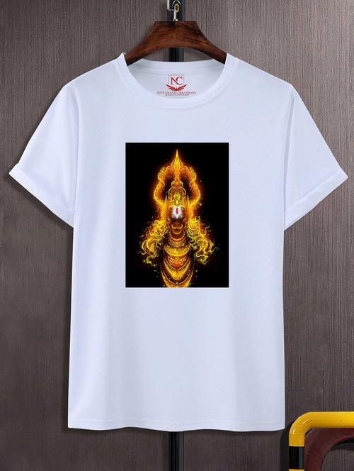 unisex white polyester graphic print t-shirt - 20856814 -  Standard Image - 0