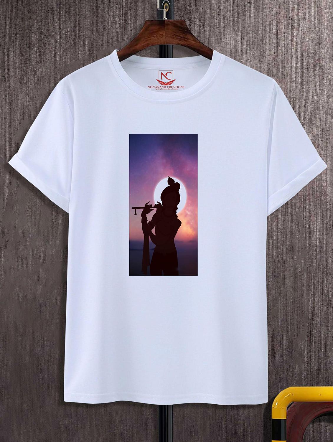 unisex white polyester graphic print t-shirt - 20856816 -  Zoom Image - 0