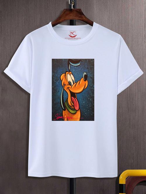 unisex white graphic printed t-shirt - 20856820 - Standard Image - 0