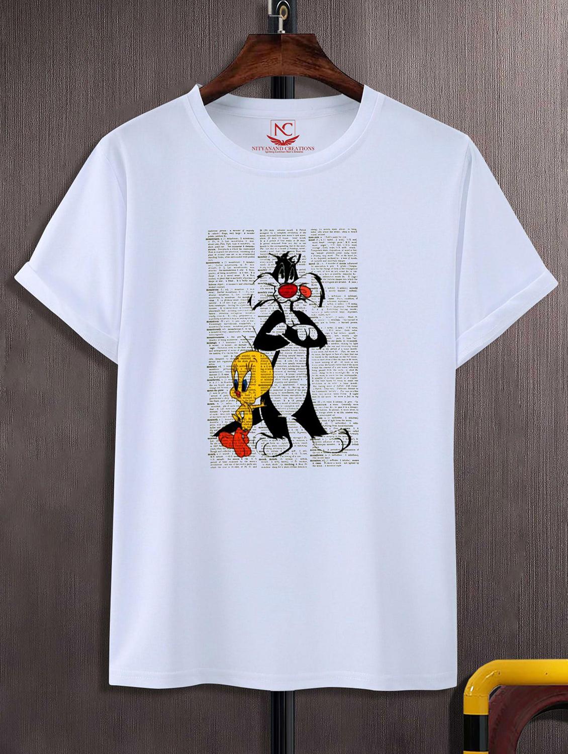 unisex white graphic printed t-shirt - 20856824 -  Zoom Image - 0