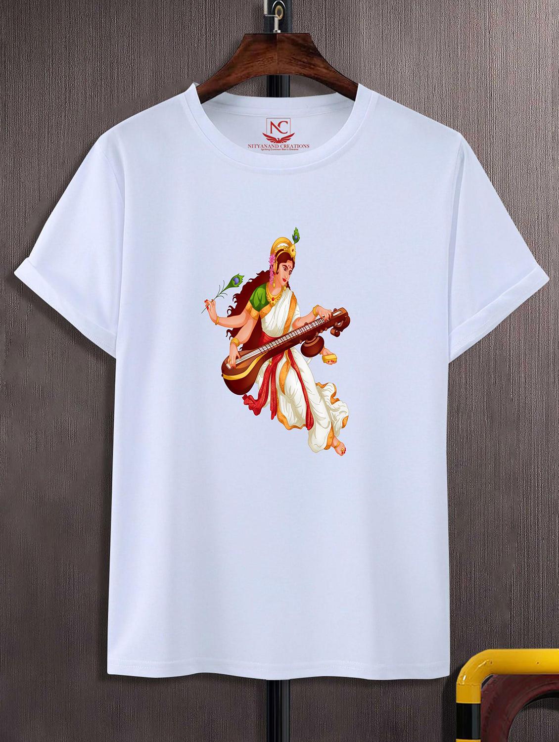 unisex white graphic printed t-shirt - 20856847 - Zoom Image - 0