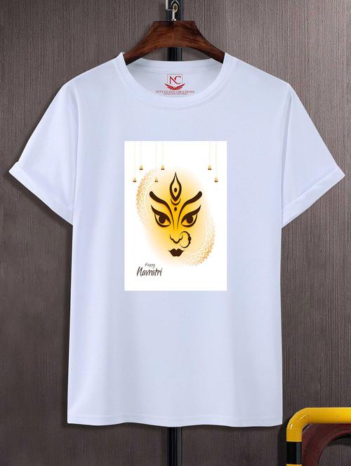 unisex white graphic printed t-shirt - 20856854 - Standard Image - 0
