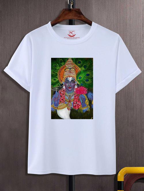 unisex white polyester graphic print t-shirt - 20856874 -  Standard Image - 0