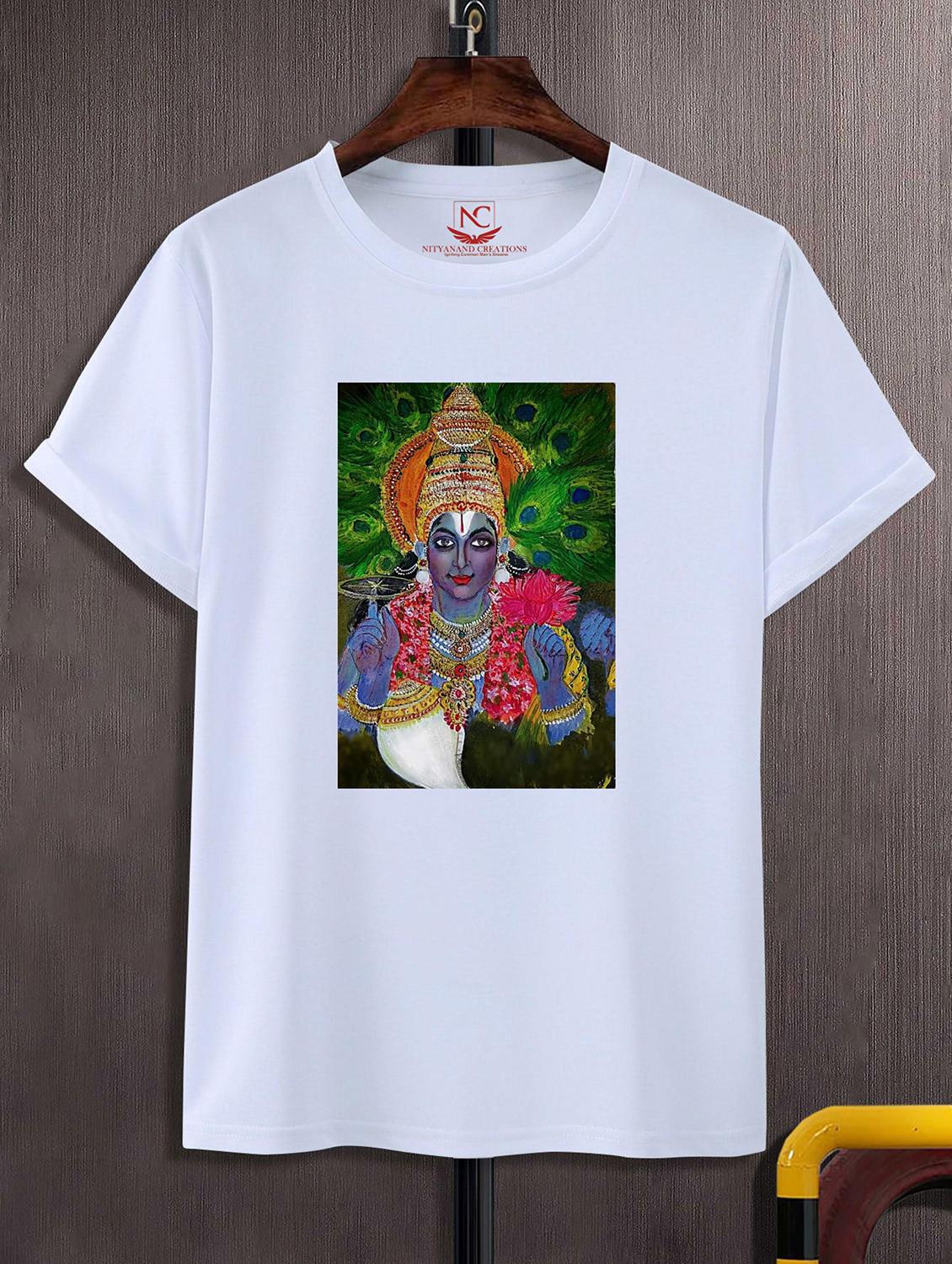 unisex white polyester graphic print t-shirt - 20856874 -  Zoom Image - 0