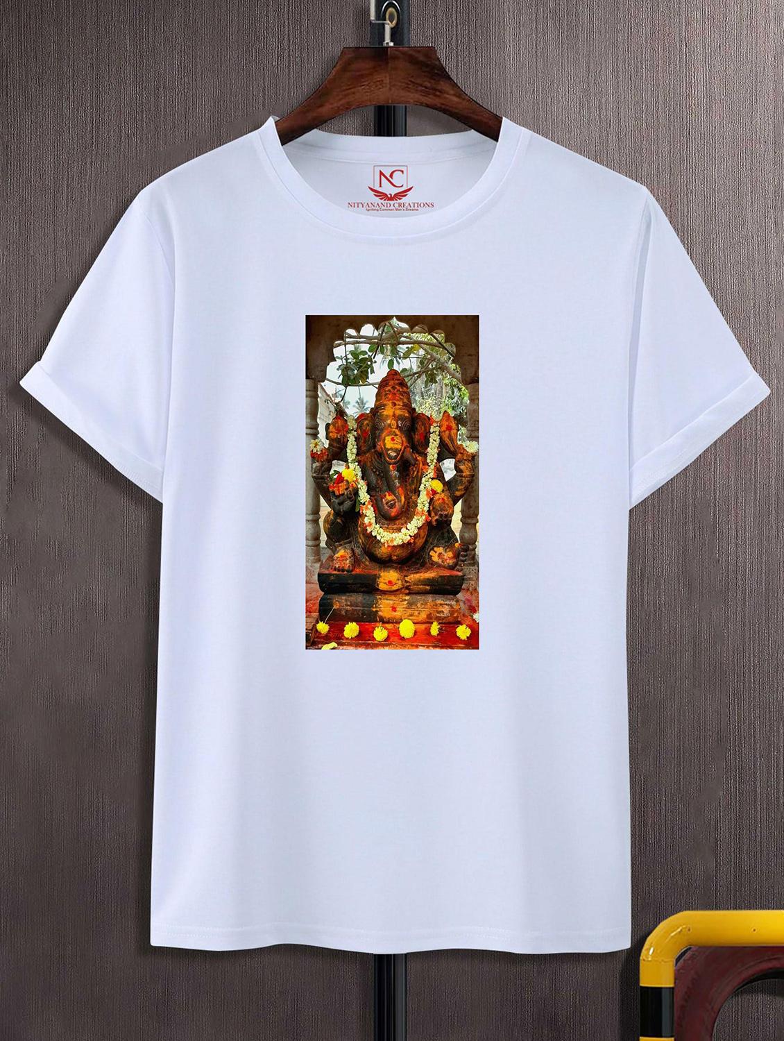 unisex white polyester graphic print t-shirt - 20856884 - Zoom Image - 0