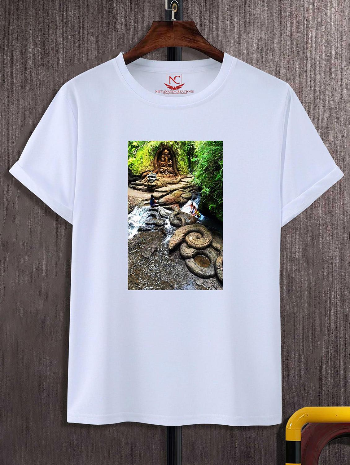 unisex white graphic printed t-shirt - 20856885 - Zoom Image - 0