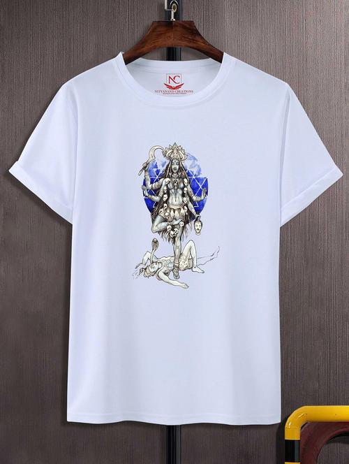 unisex white graphic printed t-shirt - 20856901 - Standard Image - 0