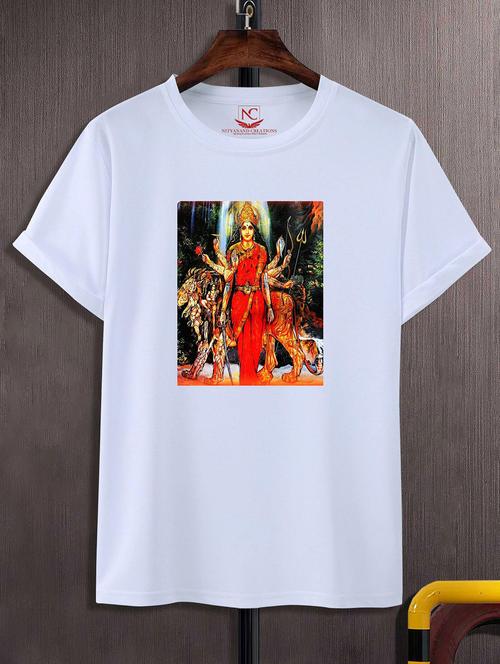 unisex white polyester graphic print t-shirt - 20856930 - Standard Image - 0
