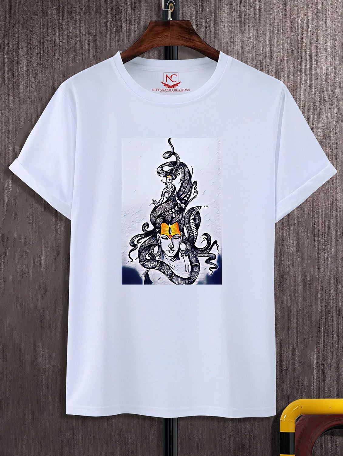 unisex white polyester graphic print t-shirt - 20856964 -  Zoom Image - 0