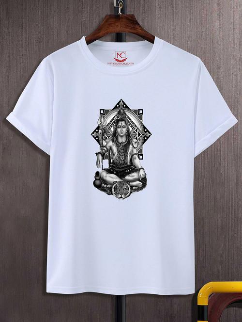 unisex white graphic printed t-shirt - 20856970 - Standard Image - 0