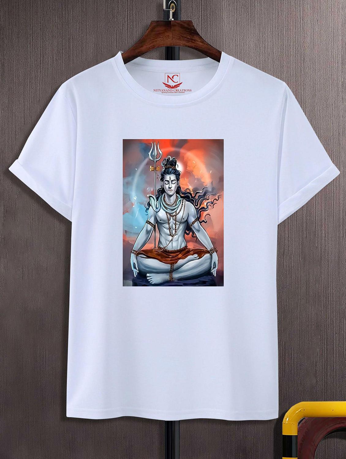 unisex white polyester graphic print t-shirt - 20856971 - Zoom Image - 0