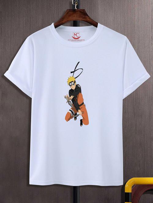 unisex white polyester graphic print t-shirt - 20856989 - Standard Image - 0