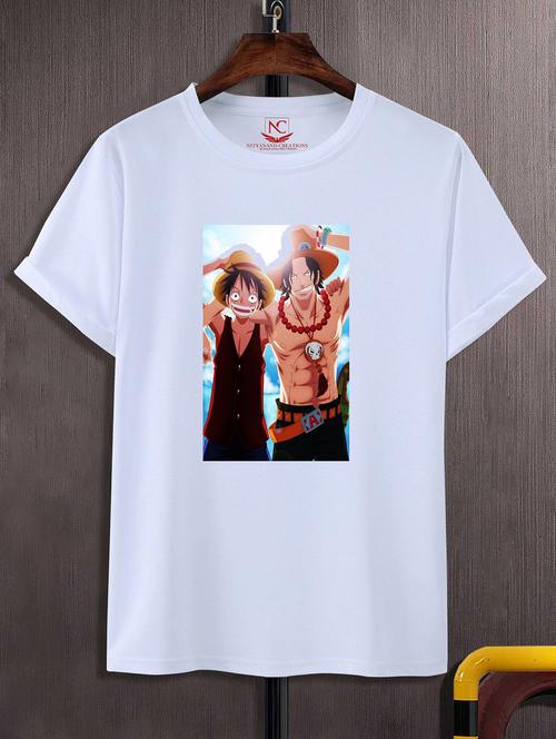 unisex white polyester graphic print t-shirt - 20856995 - Standard Image - 0