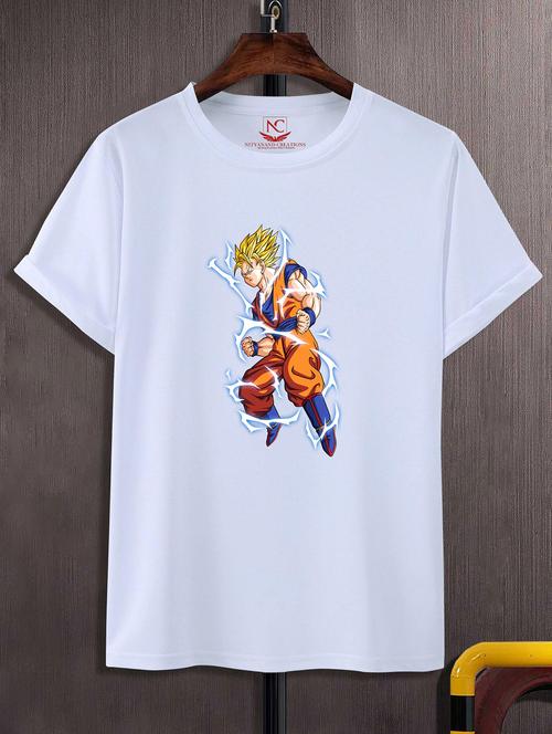 unisex white polyester graphic print t-shirt - 20857016 - Standard Image - 0
