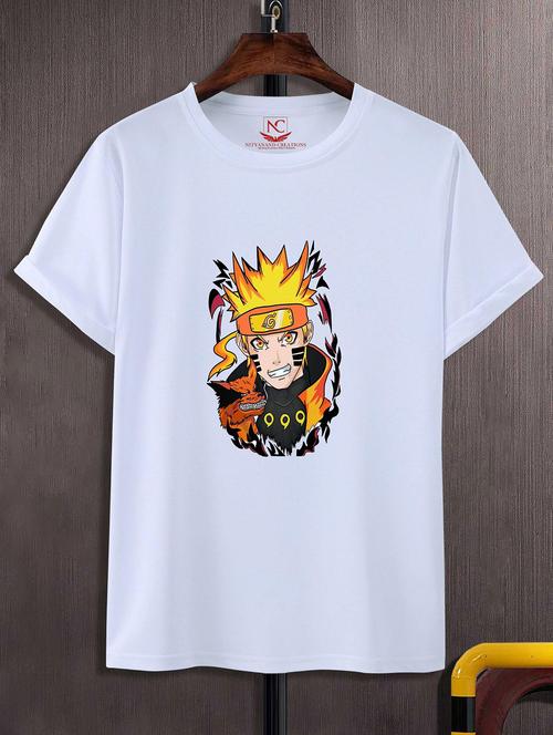 unisex white polyester graphic print t-shirt - 20857022 - Standard Image - 0