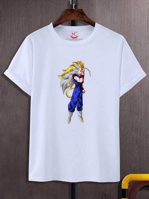 unisex white polyester graphic print t-shirt - 20857035 - Standard Image - 0