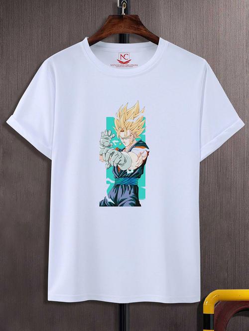 unisex white polyester graphic print t-shirt - 20857042 - Standard Image - 0
