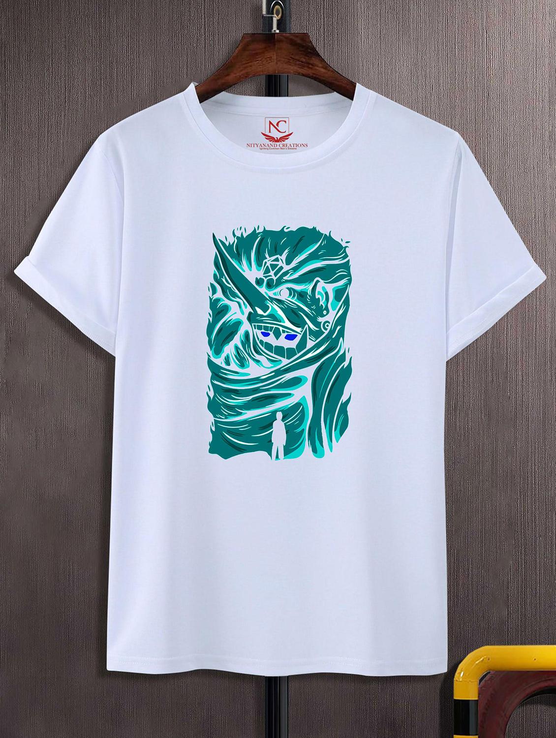 unisex white polyester graphic print t-shirt - 20857044 - Zoom Image - 0