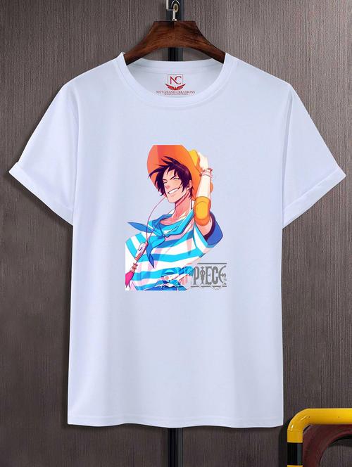 unisex white polyester graphic print t-shirt - 20857047 - Standard Image - 0