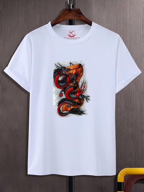 unisex white polyester graphic print t-shirt - 20857082 - Standard Image - 0