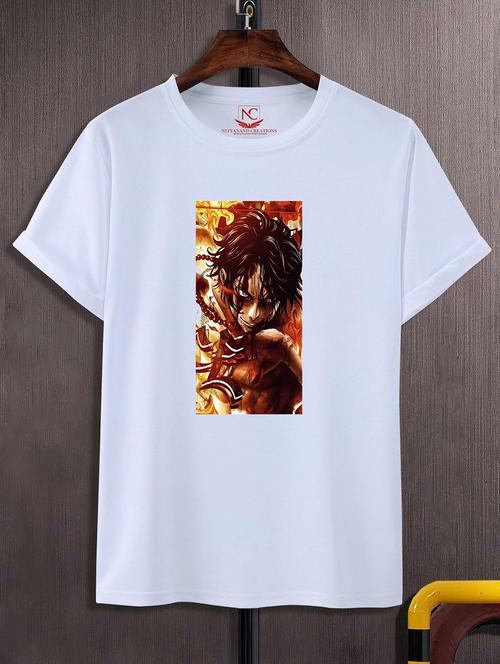 unisex white polyester graphic print t-shirt - 20857086 - Standard Image - 0