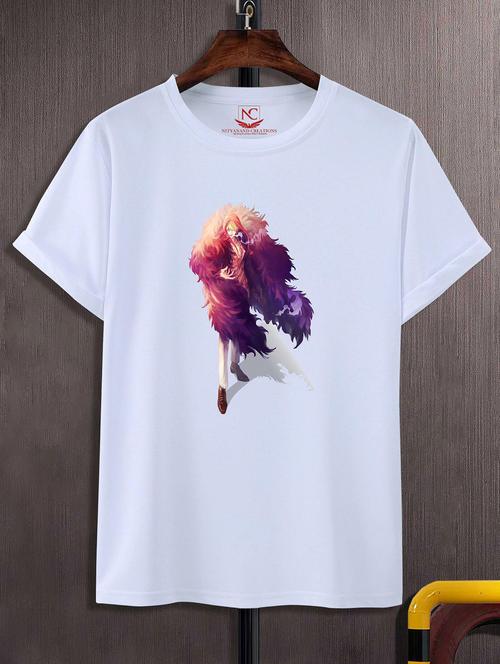 unisex white polyester graphic print t-shirt - 20857087 - Standard Image - 0