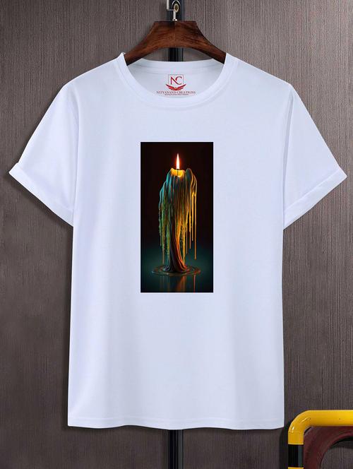 unisex white polyester graphic print t-shirt - 20857088 - Standard Image - 0