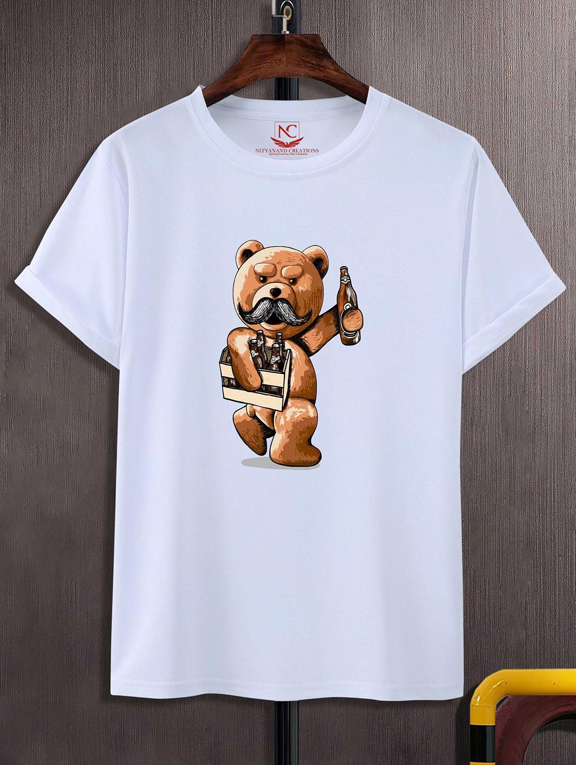 unisex white polyester graphic print t-shirt - 20857095 - Zoom Image - 0