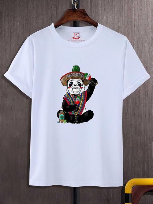 unisex white polyester graphic print t-shirt - 20857100 - Standard Image - 0