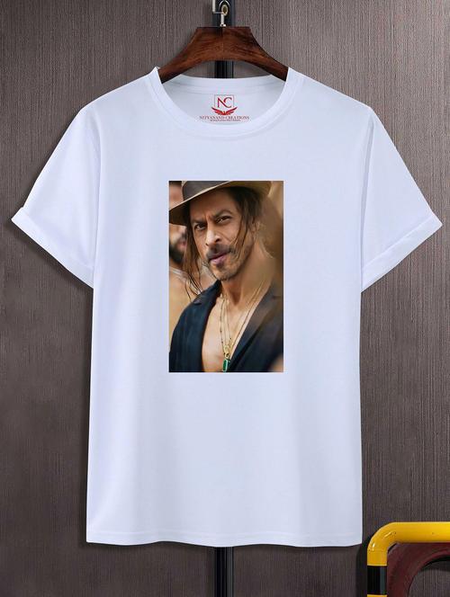 unisex white polyester graphic print t-shirt - 20857103 - Standard Image - 0