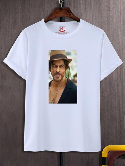 unisex white polyester graphic print t-shirt - 20857119 - Standard Image - 0