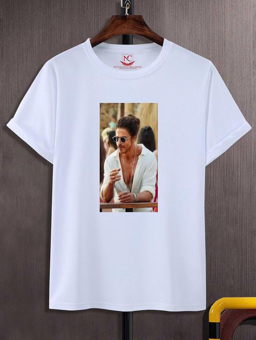 unisex white polyester graphic print t-shirt - 20857120 - Standard Image - 0