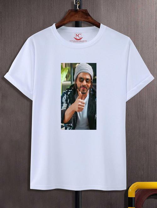 unisex white polyester graphic print t-shirt - 20857125 - Standard Image - 0