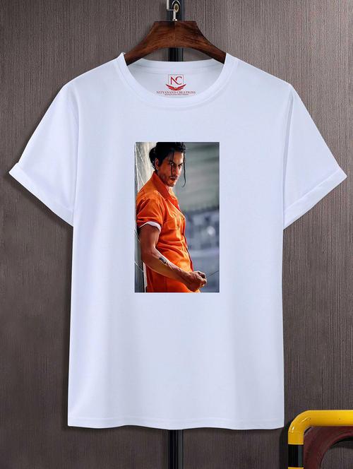 unisex white polyester graphic print t-shirt - 20857126 - Standard Image - 0
