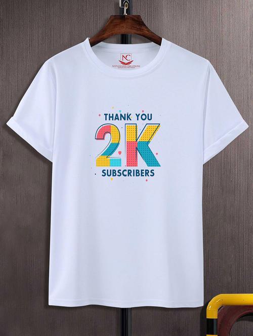 unisex white polyester graphic print t-shirt - 20857135 -  Standard Image - 0