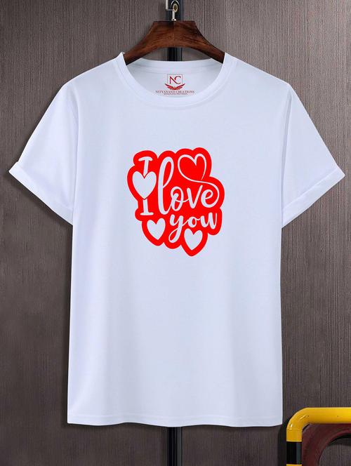 unisex white polyester graphic print t-shirt - 20857137 - Standard Image - 0