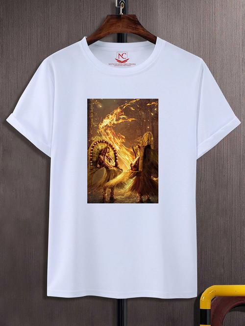unisex white graphic printed t-shirt - 20857142 - Standard Image - 0