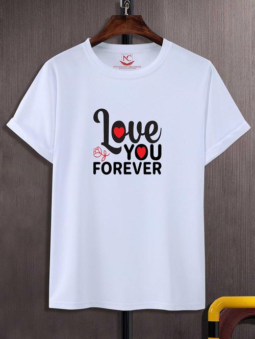 unisex white polyester graphic print t-shirt - 20857145 - Standard Image - 0