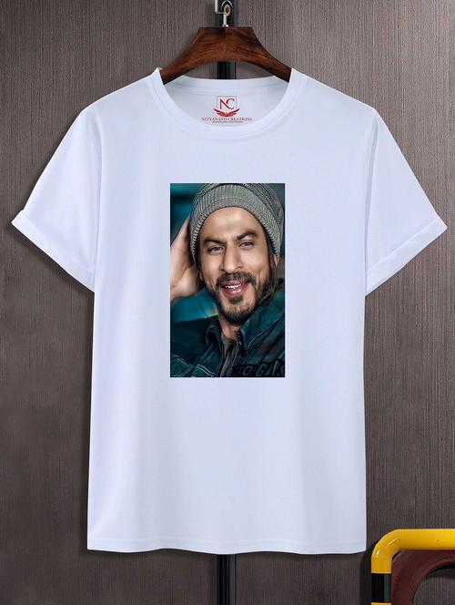 unisex white polyester graphic print t-shirt - 20857148 - Standard Image - 0