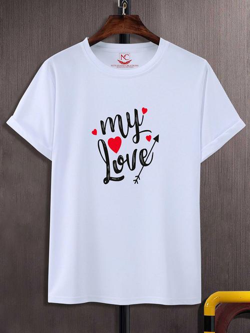 unisex white polyester graphic print t-shirt - 20857152 -  Standard Image - 0