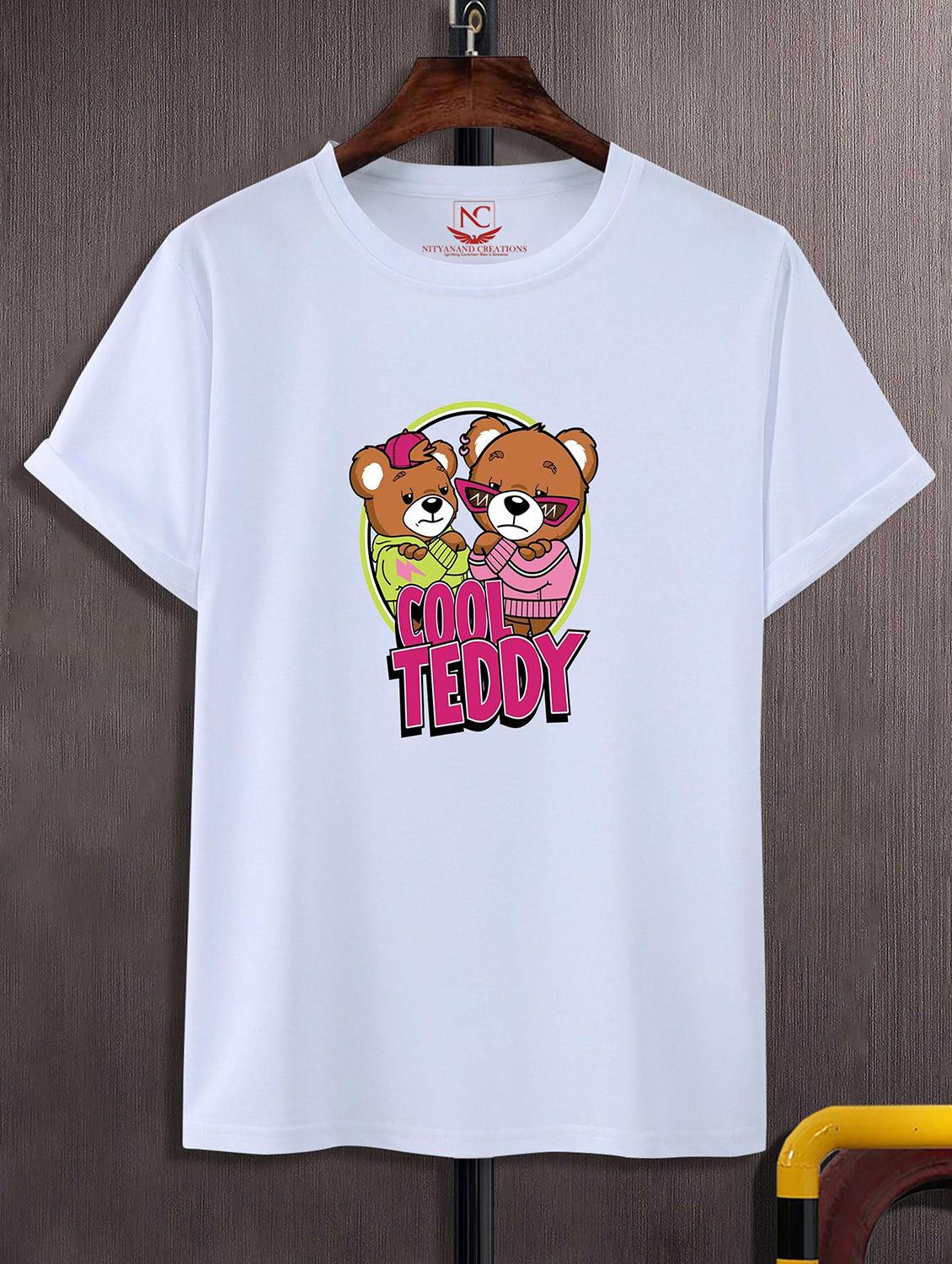 unisex white polyester graphic print t-shirt - 20857159 - Zoom Image - 0