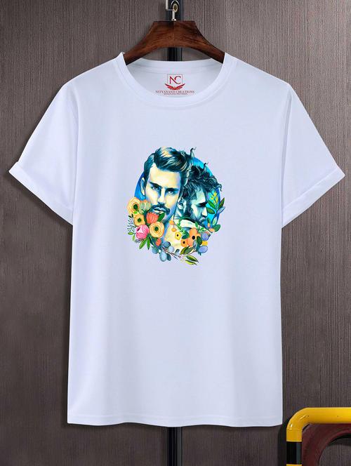 unisex white polyester graphic print t-shirt - 20857175 -  Standard Image - 0
