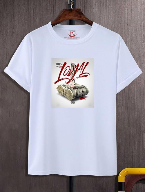 unisex white polyester graphic print t-shirt - 20857197 - Standard Image - 0